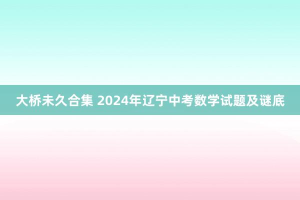 大桥未久合集 2024年辽宁中考数学试题及谜底