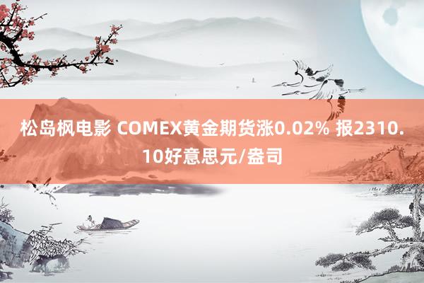 松岛枫电影 COMEX黄金期货涨0.02% 报2310.10好意思元/盎司