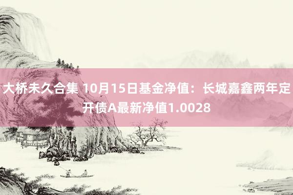 大桥未久合集 10月15日基金净值：长城嘉鑫两年定开债A最新净值1.0028