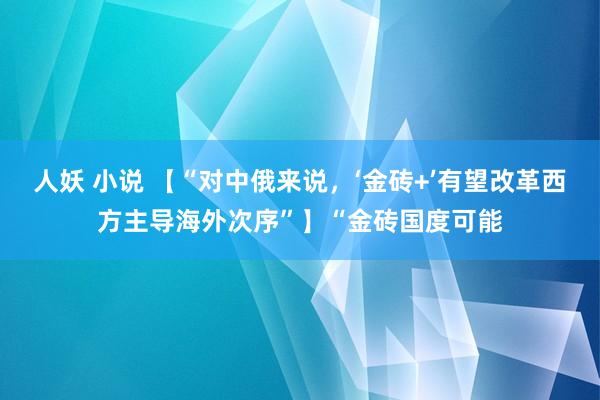 人妖 小说 【“对中俄来说，‘金砖+’有望改革西方主导海外次序”】“金砖国度可能