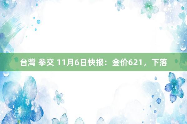 台灣 拳交 11月6日快报：金价621，下落