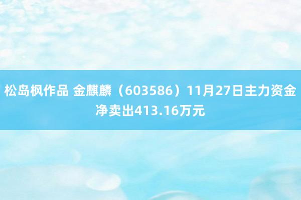 松岛枫作品 金麒麟（603586）11月27日主力资金净卖出413.16万元