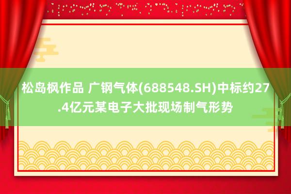 松岛枫作品 广钢气体(688548.SH)中标约27.4亿元某电子大批现场制气形势