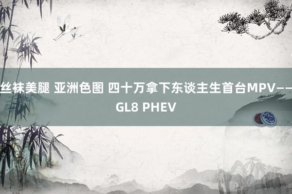 丝袜美腿 亚洲色图 四十万拿下东谈主生首台MPV——GL8 PHEV