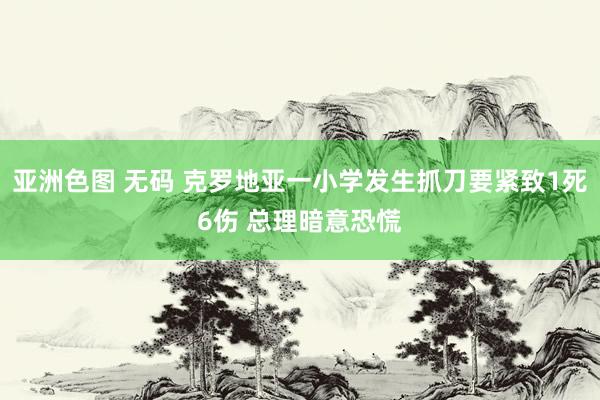 亚洲色图 无码 克罗地亚一小学发生抓刀要紧致1死6伤 总理暗意恐慌