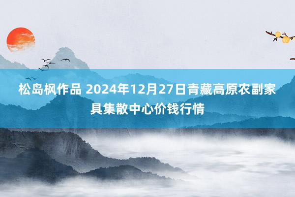 松岛枫作品 2024年12月27日青藏高原农副家具集散中心价钱行情