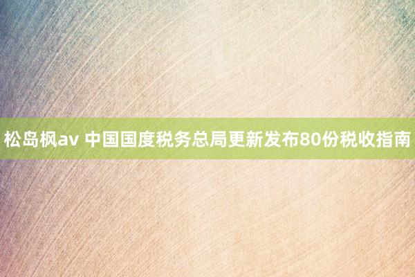 松岛枫av 中国国度税务总局更新发布80份税收指南