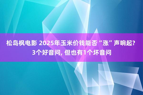 松岛枫电影 2025年玉米价钱能否“涨”声响起? 3个好音问， 但也有1个坏音问