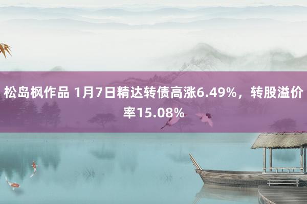 松岛枫作品 1月7日精达转债高涨6.49%，转股溢价率15.08%