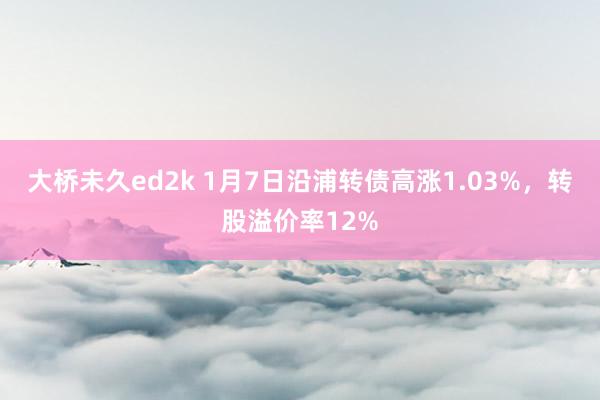 大桥未久ed2k 1月7日沿浦转债高涨1.03%，转股溢价率12%