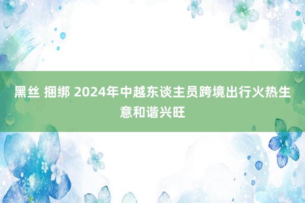 黑丝 捆绑 2024年中越东谈主员跨境出行火热生意和谐兴旺