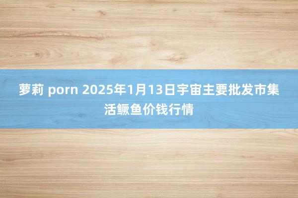 萝莉 porn 2025年1月13日宇宙主要批发市集活鳜鱼价钱行情