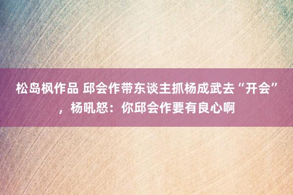 松岛枫作品 邱会作带东谈主抓杨成武去“开会”，杨吼怒：你邱会作要有良心啊